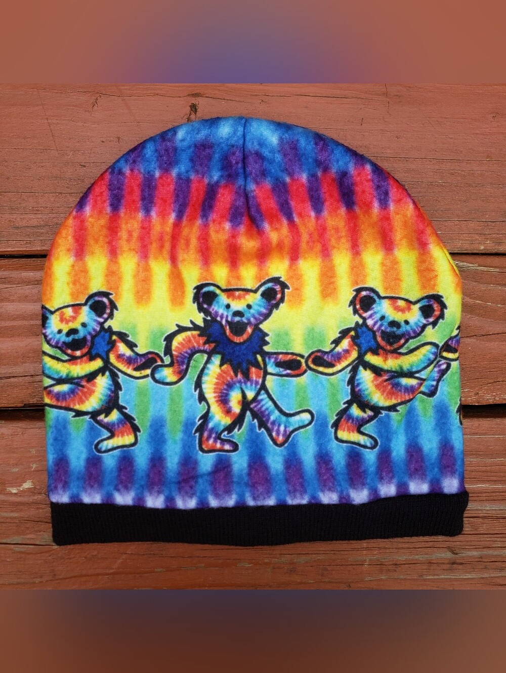 2018 Grateful Dead Tie Dye Dancing Bears Knit Beanie